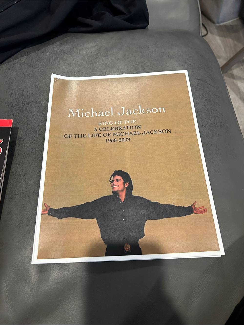 Gold-toned Michael Jackson Tribute Poster